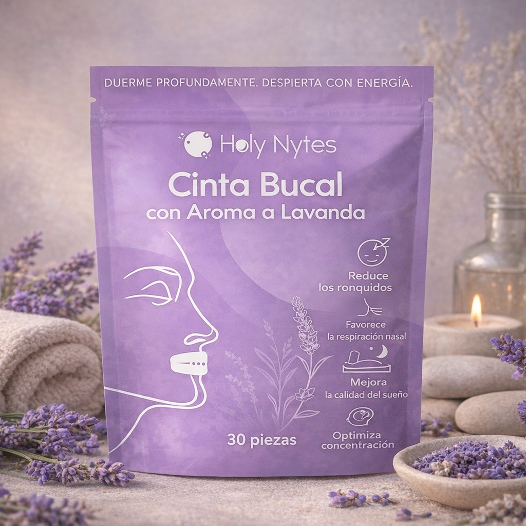 Cinta Bucal Antirronquidos con Lavanda (30 uds) | Mejora el Sueño y Respiración Nasal