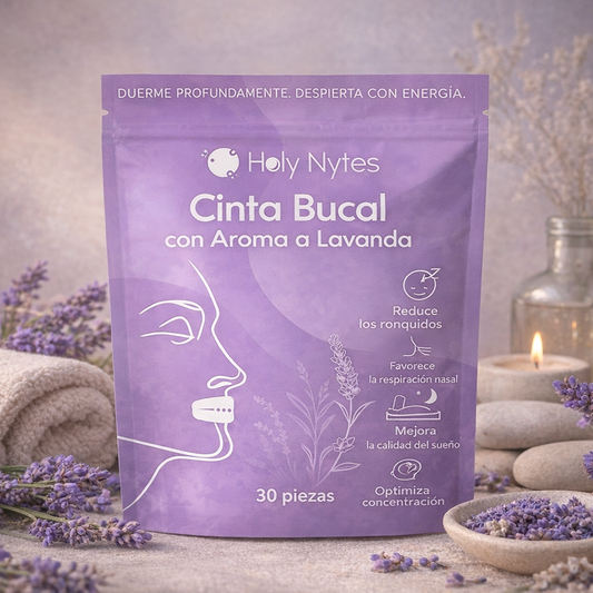 Cinta Bucal Antirronquidos con Lavanda (30 uds) | Mejora el Sueño y Respiración Nasal