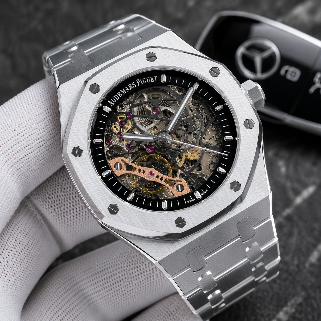 Audemars Piguet Royal Oak Skeleton plateado