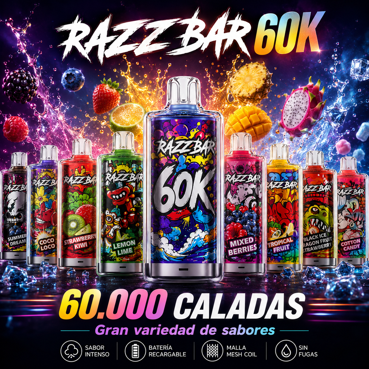 UNIDADES RAZZBAR 60.000 CAL