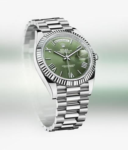 Rolex Oyster Perpetual Automático Day-Date President Green Dial